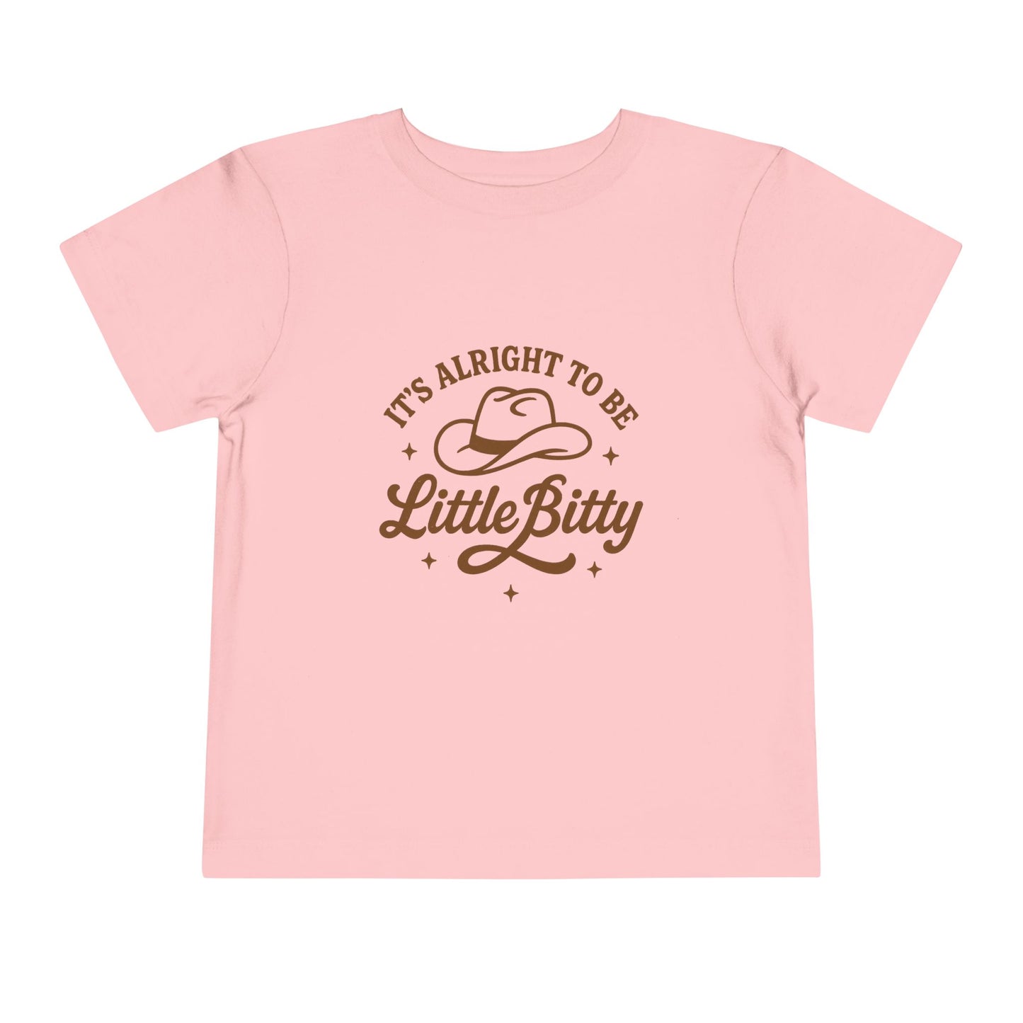 Toddler Tee — "It's Alright to Be Little Bitty" Cowboy Graphic